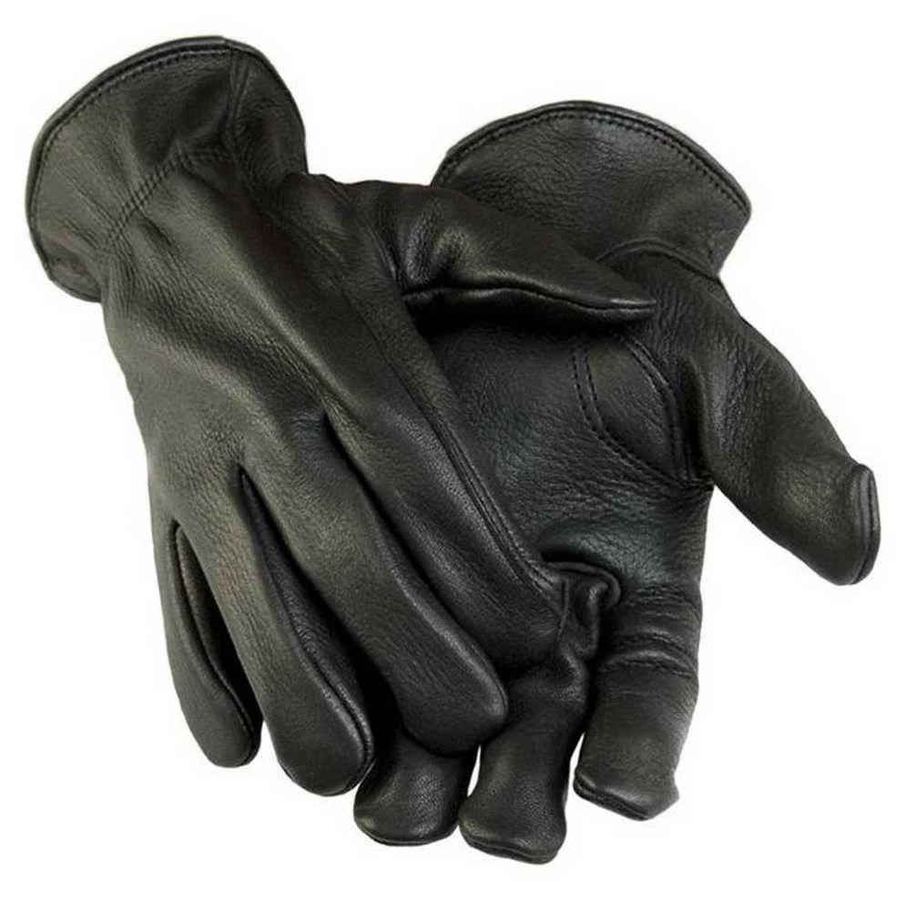 Northstar Womens Black Full Grain Deerskin Gloves (Unlined), Elastic Wrist 012B 3 Northstar Womens Black Full Grain Deerskin Gloves (Unlined), Elastic Wrist 012B