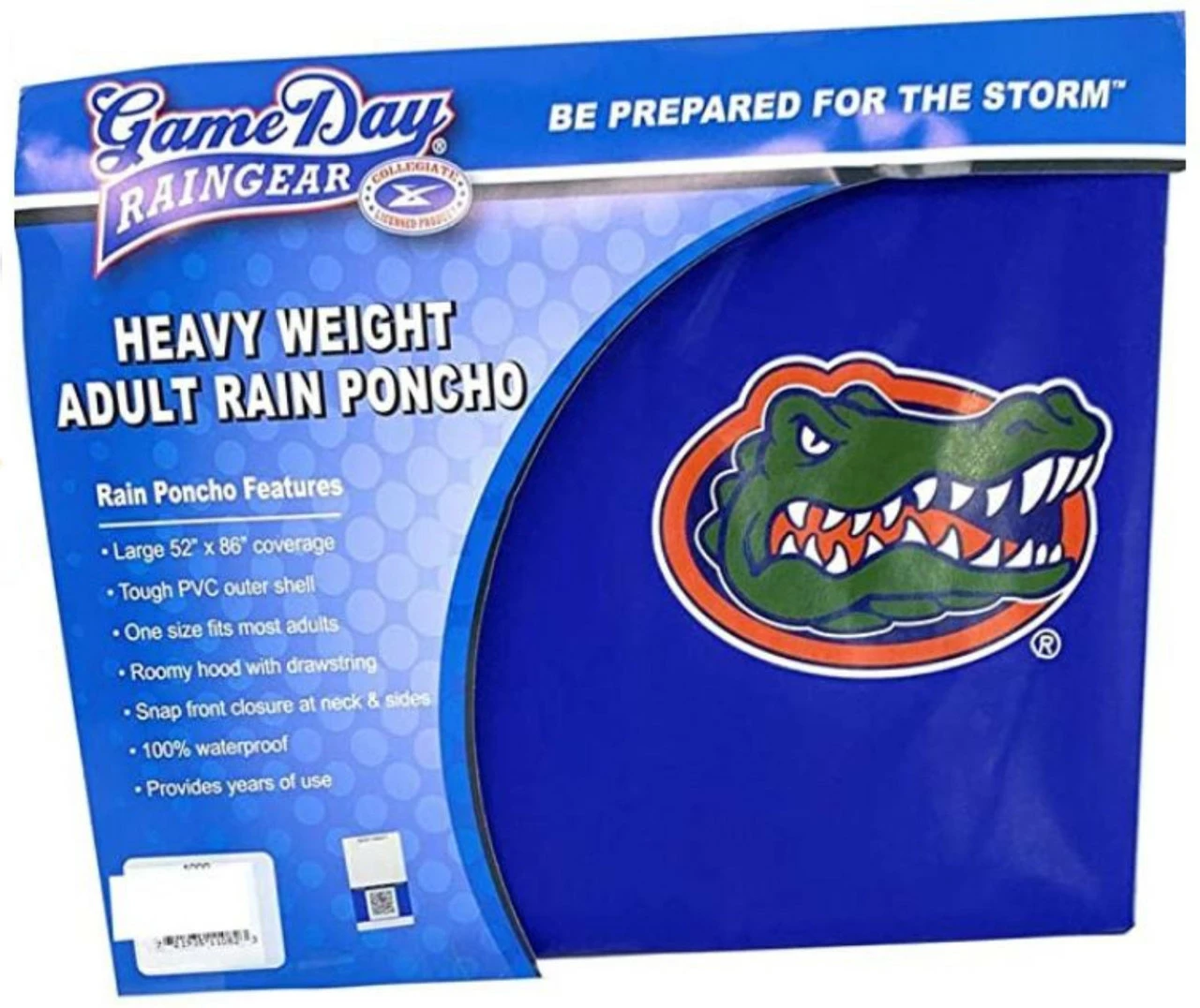 Storm Duds Florida Gators Heavy Weight Adult Adjustable Hood Rain Poncho – Blue 4 Storm Duds Florida Gators Heavy Weight Adult Adjustable Hood Rain Poncho – Blue - Image 2