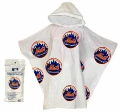 Storm Duds New York Mets Lightweight Stadium Adult Adjustable Hood Rain Poncho