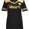 New Era Women's NFL Pittsburgh Steelers V-Neck T-Shirt Short Sleeve Tee ONT5GO -Baseball Cap Sales Shop 11608272 1 46961.1667489393.1280.1280