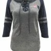 New Era Womens NFL New England Patriots Lace-Up Tee Jersey T-Shirt Stripe Sleeve -Baseball Cap Sales Shop 12051718 1 15033.1667489372.1280.1280