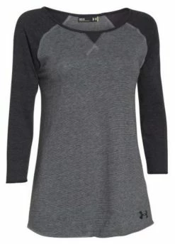 Under Armour Women's Stadium 3/4 Sleeve Tee Top Shirt Shape Hem Color Choice