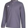 Adidas Men's Adult Fielders Choice 2.0 Hot Jacket 1/4 Zip Sweatshirt Gray12RA