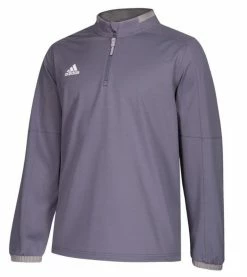 Adidas Men's Adult Fielders Choice 2.0 Hot Jacket 1/4 Zip Sweatshirt Gray12RA