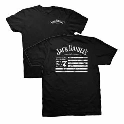 Jack Daniel's Tennessee Whiskey Old No.7 Brand Flag Front And Back T-Shirt