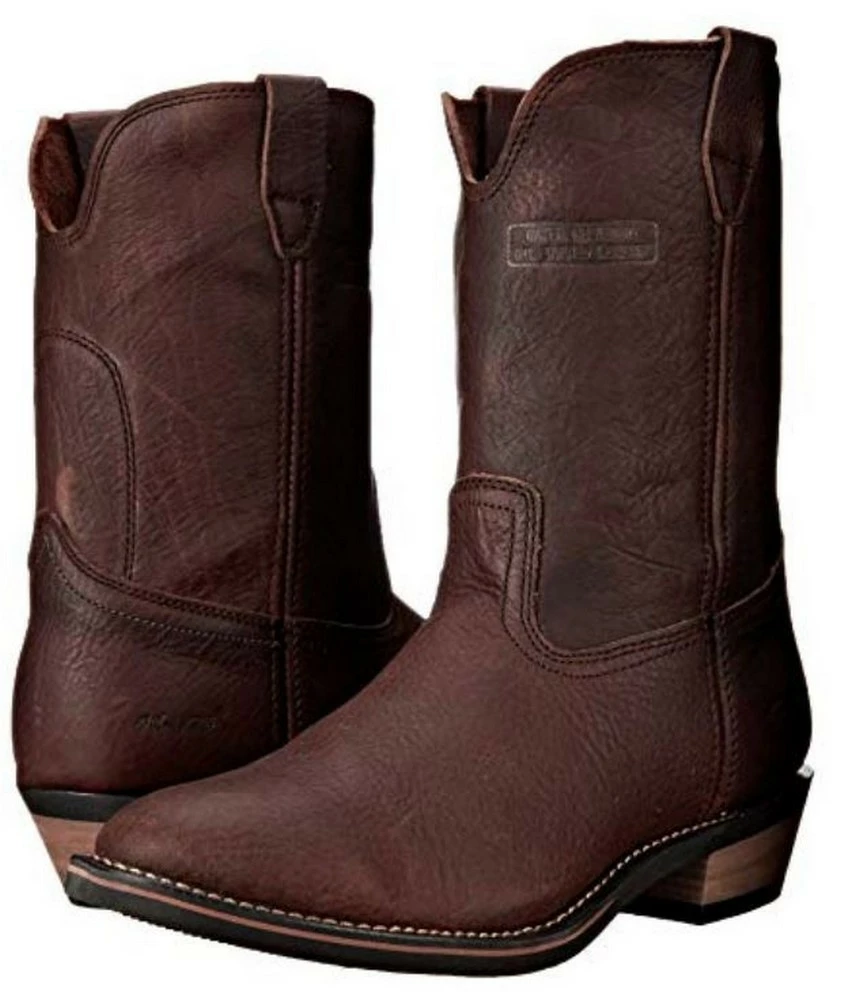 AdTec Men's 11" Ranch Wellington Classic Western Boots Leather Redteak 1552 3 AdTec Men's 11" Ranch Wellington Classic Western Boots Leather Redteak 1552