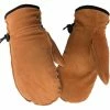 Northstar Women's Premium Deer Suede Winter Fashion Mittens - Sand Brown