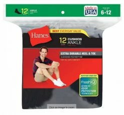 Hanes Men's Cushion Ankle Socks FreshIQ Wicking Size 6-12 (Dozen) White Or Black 7 Hanes Men's Cushion Ankle Socks FreshIQ Wicking Size 6-12 (Dozen) White Or Black -Baseball Cap Sales Shop 186v12 black 1 11151.1667492843.1280.1280
