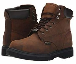 AdTec Men's 6" Steel Toe Work Boot Rugged Contractor Slip Resistant Brown 1981
