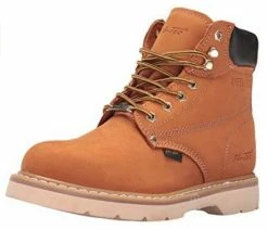 AdTec Men's 6" Steel Toe Work Boot Rugged Contractor Slip Resistant Tan 1982