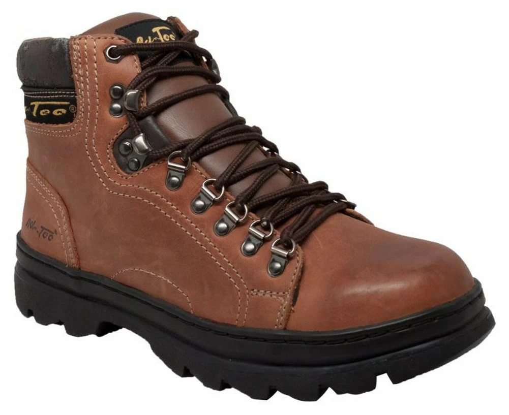AdTec Men's 6" Crazy Horse Leather Hiker Boots Soft Toe Work Rugged Brown 1987 3 AdTec Men's 6" Crazy Horse Leather Hiker Boots Soft Toe Work Rugged Brown 1987