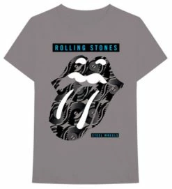 Rolling Stones Steel Wheels Band Tour Tongue Logo Adult Tee Rock N Roll 31270909