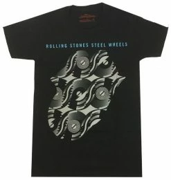 Rolling Stones Steel Wheels Band Tour Tongue Logo Adult Tee Rock N Roll 31270910