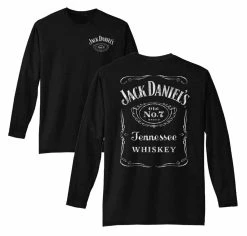 Jack Daniels Men's Long Sleeve Black Label T-Shirt -100% Cotton - 33261410JD-89 -Baseball Cap Sales Shop 33261410jd 89a 2 71281.1677889079.1280.1280