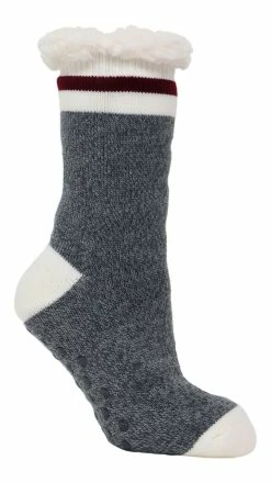 Polar Heat Women's Polar Heat Acrylic Thermal Winter Socks W/ Anti-Skid 4357 -Baseball Cap Sales Shop 4357g grey 1 28020.1678478358.1280.1280