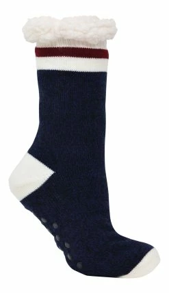 Polar Heat Women's Polar Heat Acrylic Thermal Winter Socks W/ Anti-Skid 4357 -Baseball Cap Sales Shop 4357g navy 1 81837.1678478358.1280.1280