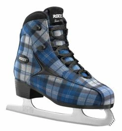 Roces Women's Logger Ice Skates Superior Italian Navy/Gray Plaid 450647 00001