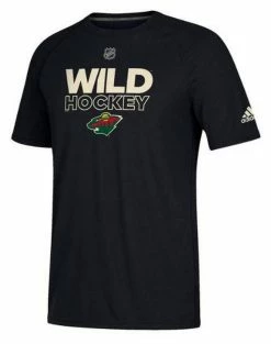 Adidas Men's Minnesota Wild National Hockey League Tee Shirt NHL Authentic Ice