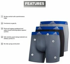 Adidas Men's Performance Boxer Brief Underwear (3-Pack) � Grey/Black/Royal -Baseball Cap Sales Shop 5152358 3 44399.1667488145.1280.1280