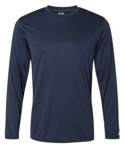 Russell Athletic Men's Dri-Power Performance Long Sleeve Shirt - Navy Blue
