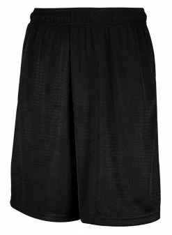 Russell Athletic Mesh Moisture-Wicking Elastic Shorts With Pockets - Black
