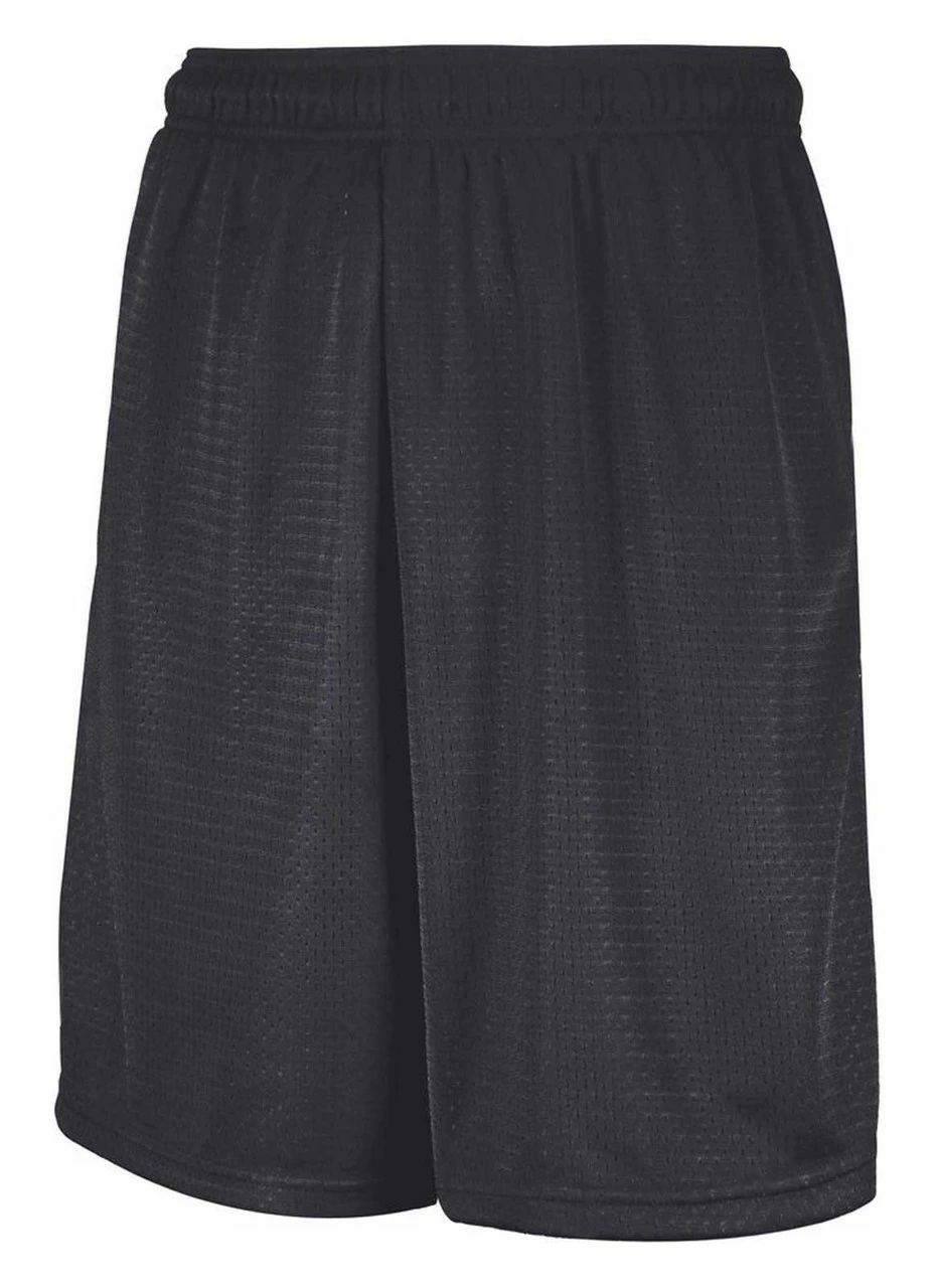 Russell Athletic Mesh Moisture-Wicking Elastic Shorts With Pockets- Stealth Gray 3 Russell Athletic Mesh Moisture-Wicking Elastic Shorts With Pockets- Stealth Gray