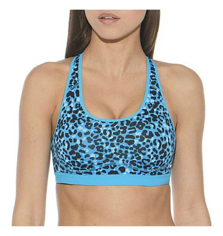 Nike Women's Pro Fierce Lotus Sports Bra Work-Out Fitness Exercise Blue Leopard 4 Nike Women's Pro Fierce Lotus Sports Bra Work-Out Fitness Exercise Blue Leopard - Image 2