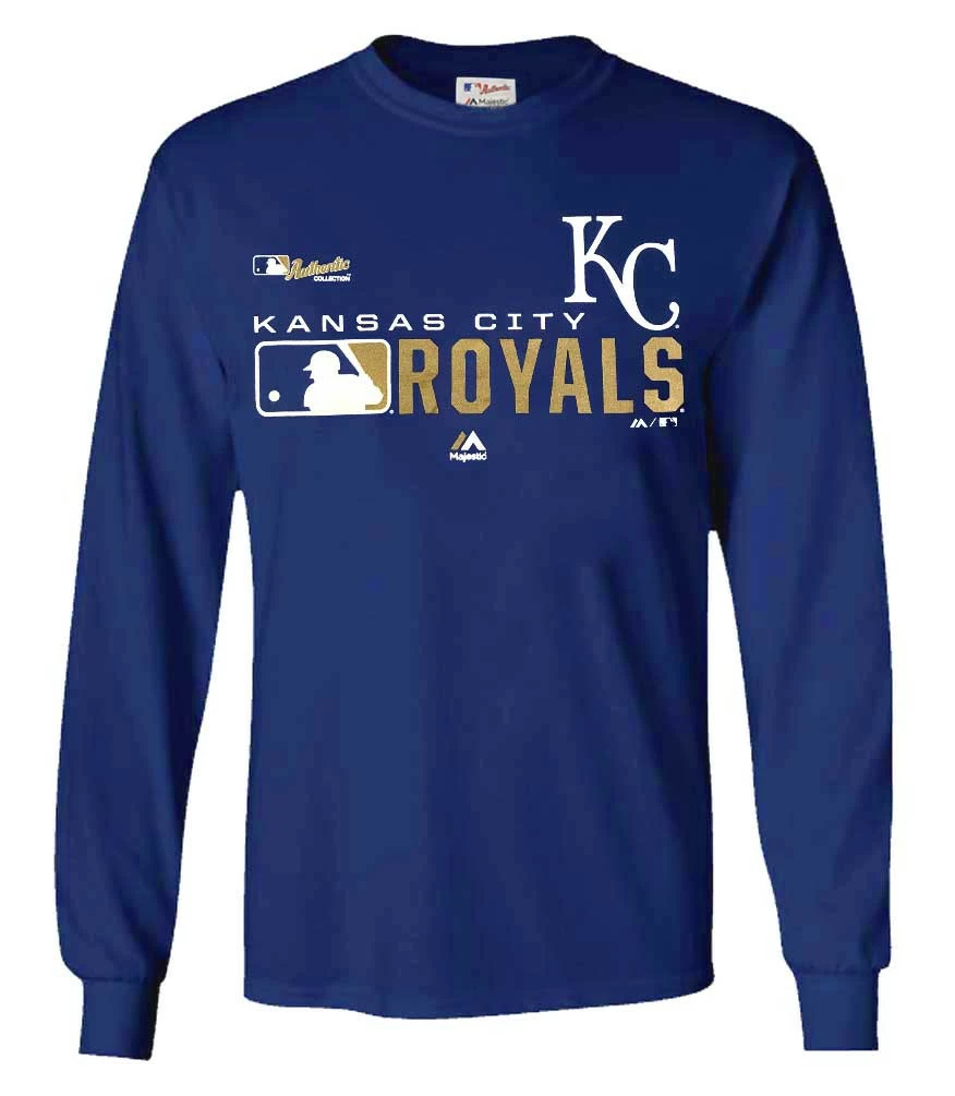 Majestic Men MLB Kansas City Royals Distinction Tee T-Shirt Long Sleeve Baseball 3 Majestic Men MLB Kansas City Royals Distinction Tee T-Shirt Long Sleeve Baseball