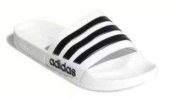 Adidas Mens Adilette Shower Locker Slide Shoe Water Sandal White/Blk GZ5921