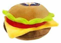 Pets First Houston Astros Hamburger Shaped Squeaker Plush Dog Toy - Brown -Baseball Cap Sales Shop ast 3353 2 05229.1667488198.1280.1280