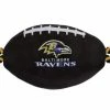 Pets First Baltimore Ravens Tough Nylon Rope & Squeaker Football Dog Toy - Black