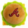 Pets First Atlanta Braves Hamburger Shaped Squeaker Plush Dog Toy - Brown -Baseball Cap Sales Shop brv 3353 1 36497.1667488195.1280.1280
