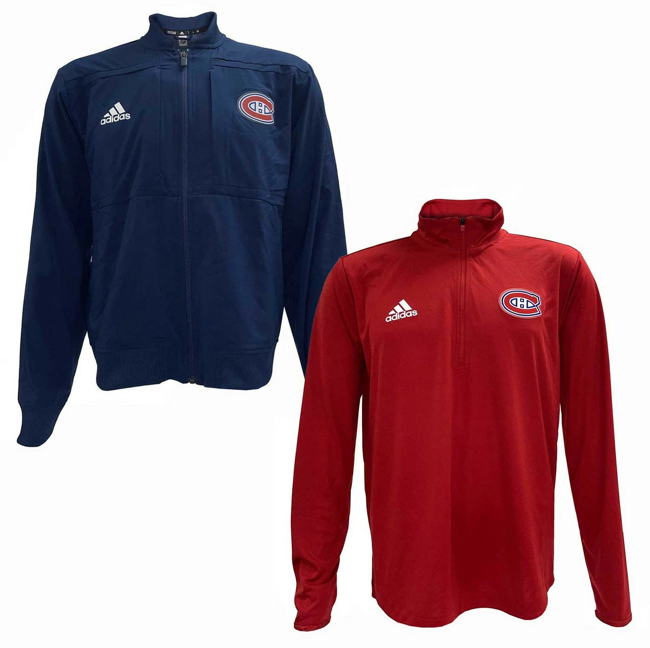 Adidas Mens NHL Montreal Canadiens Hockey (2 Pk) Jacket Zip L/S Tees T-shirt (M) 3 Adidas Mens NHL Montreal Canadiens Hockey (2 Pk) Jacket Zip L/S Tees T-shirt (M)