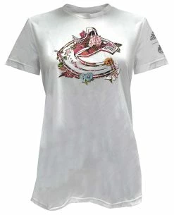 Adidas Women's NHL Vancouver Canucks Floral Hockey Tee Crew Neck T-Shirt (S)