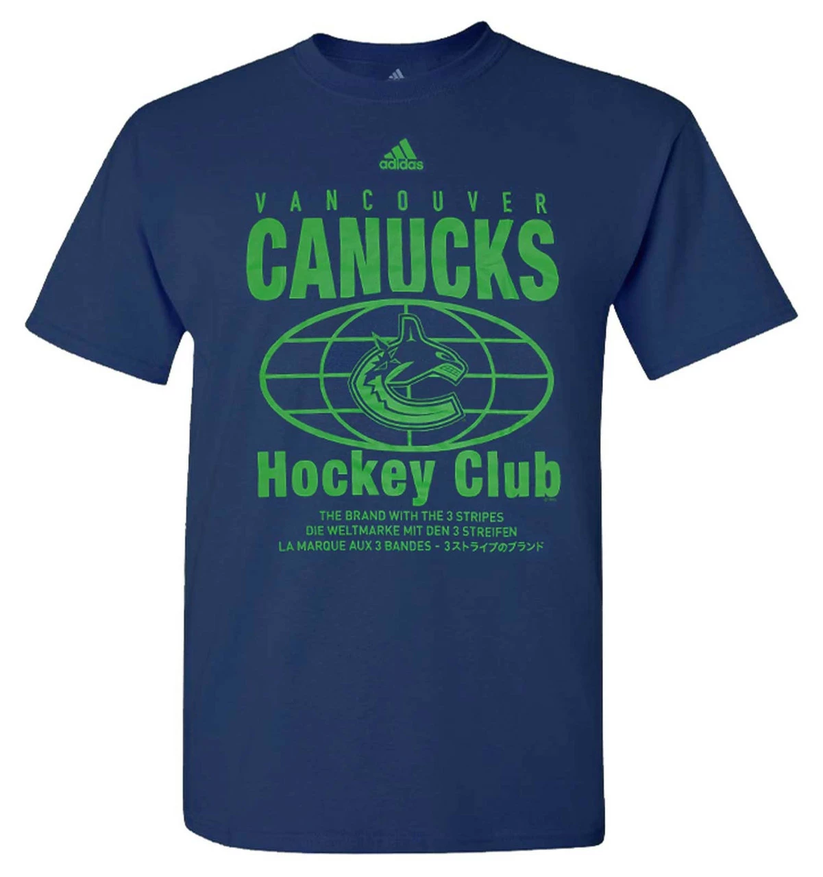 Adidas Men's NHL Vancouver Canucks Hockey (3 Pack) 1 L/S, 2 S/S Tees T-Shirt (M) 5 Adidas Men's NHL Vancouver Canucks Hockey (3 Pack) 1 L/S, 2 S/S Tees T-Shirt (M) - Image 3