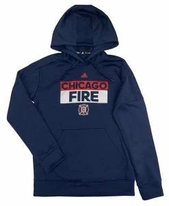 Adidas Men's MLS Chicago Fire Hoody Hoodie Sweatshirt Hockey Front Pockets (M)