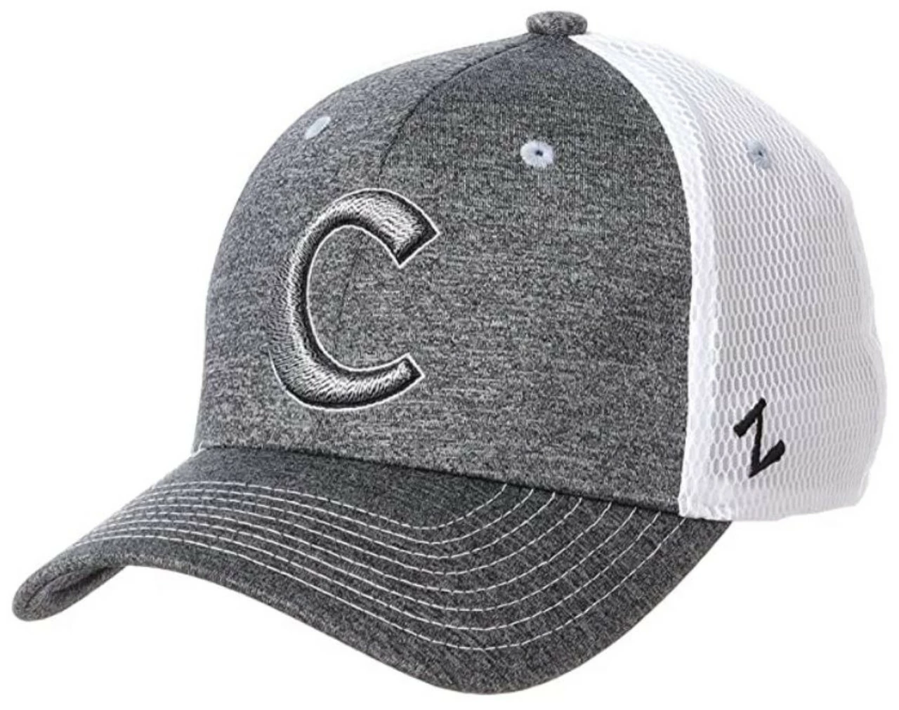 Zephyr Clemson University Sugarloaf �Paw� Logo Heather Gray And White Cap 3 Zephyr Clemson University Sugarloaf �Paw� Logo Heather Gray And White Cap
