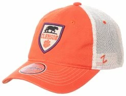 Zephyr Clemson University Guild Unstructured Adjustable Washed Trucker Style Cap