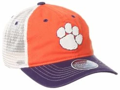Zephyr Clemson University Stowe �Paw� Logo Unstructured Adjustable Trucker Cap -Baseball Cap Sales Shop clmsow0010 3 86053.1667489057.1280.1280
