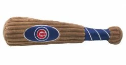 Pets First MLB Chicago Cubs Plush Soft Baseball Bat Squeaker Dog Toy - Brown
