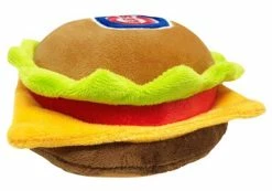 Pets First Chicago Cubs Hamburger Shaped Squeaker Plush Dog Toy - Brown -Baseball Cap Sales Shop cub 3353 2 15533.1667489278.1280.1280