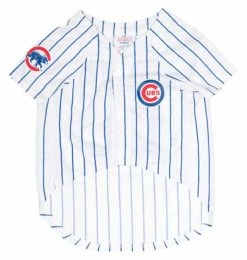 Pets First MLB Chicago Cubs Screen Printed Baseball Dog Jersey - White/Blue -Baseball Cap Sales Shop cub 4006 2 26206.1667488027.1280.1280