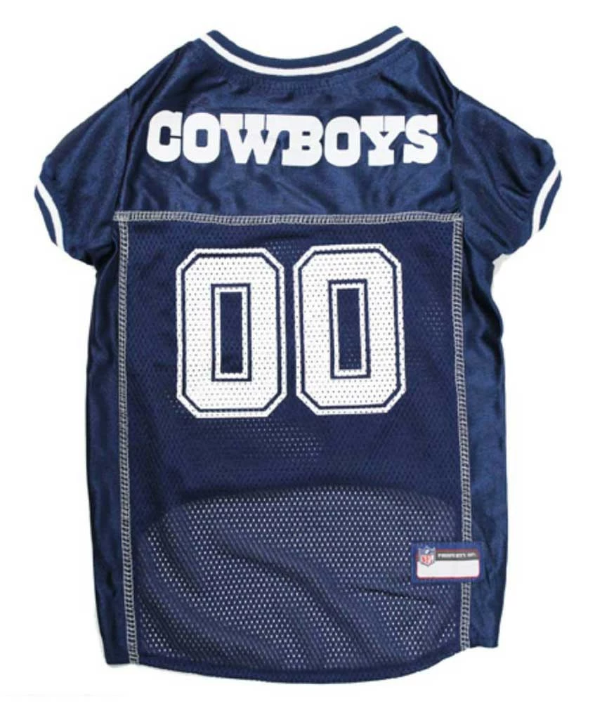 Pets First NFL Dallas Cowboys Screen Printed Mesh Dog Jersey - Navy Blue 3 Pets First NFL Dallas Cowboys Screen Printed Mesh Dog Jersey - Navy Blue