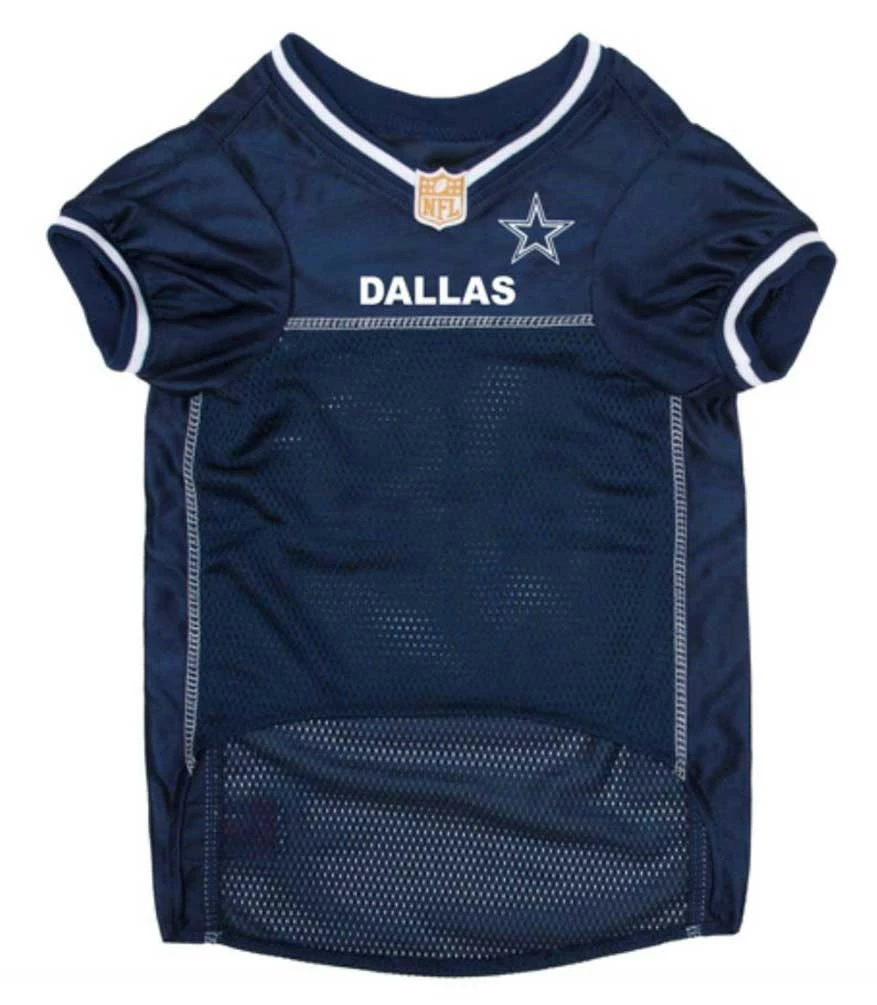 Pets First NFL Dallas Cowboys Screen Printed Mesh Dog Jersey - Navy Blue 4 Pets First NFL Dallas Cowboys Screen Printed Mesh Dog Jersey - Navy Blue - Image 2