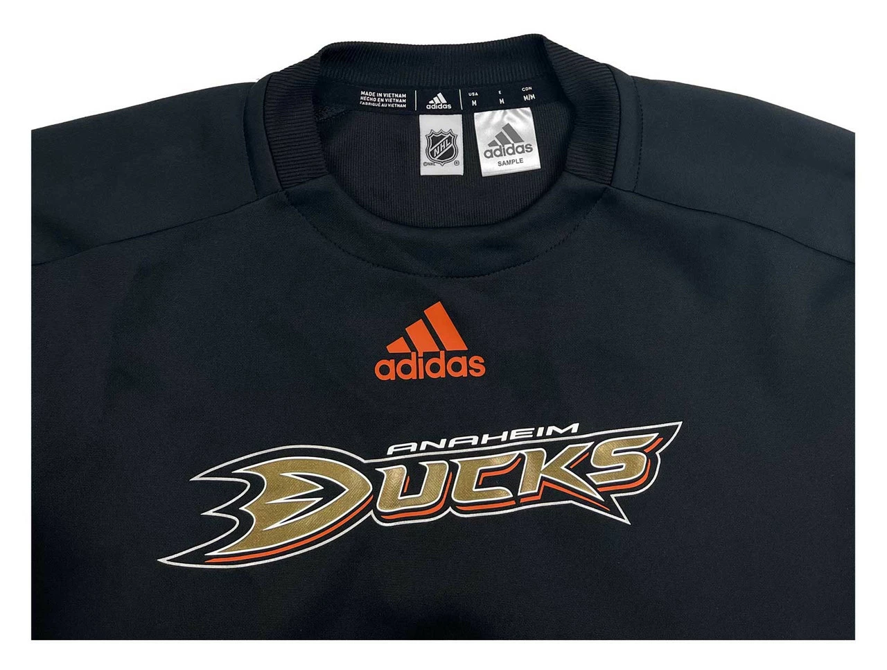 Adidas Men's NHL Anaheim Ducks Sweatshirt Hockey California Zip Pockets (M) 4 Adidas Men's NHL Anaheim Ducks Sweatshirt Hockey California Zip Pockets (M) - Image 2