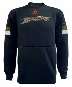 Adidas Men's NHL Anaheim Ducks Sweatshirt Hockey California Zip Pockets (S)