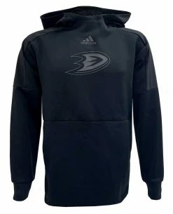 Adidas Men's NHL Anaheim Ducks Hoody Hoodie Sweatshirt Hockey Zip Pockets (M)
