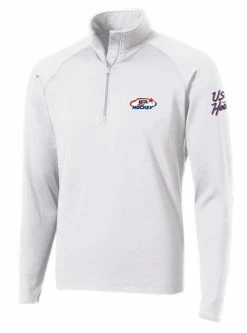 USA Hockey Men's 1/2 Zip Performance Pullover Top Athletic Shirt Color Choice -Baseball Cap Sales Shop exclusive1 white 1 20254.1667491423.1280.1280