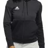 Adidas Women's TI FZ Full-Zip Jacket, Moisture Wicking - Solid Black/White -Baseball Cap Sales Shop fq0186 1 21538.1667488435.1280.1280