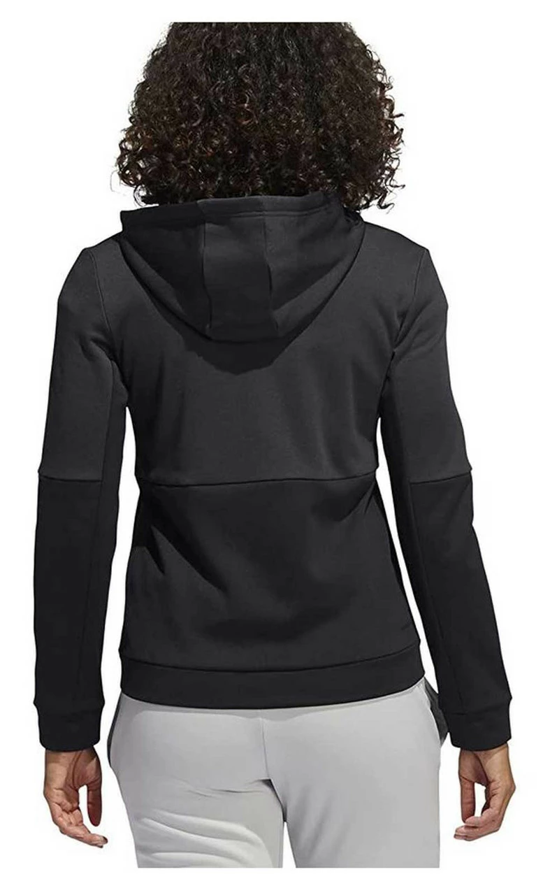 Adidas Women's TI FZ Full-Zip Jacket, Moisture Wicking - Solid Black/White 4 Adidas Women's TI FZ Full-Zip Jacket, Moisture Wicking - Solid Black/White - Image 2